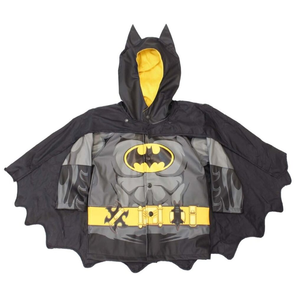 Western Chief Kids Batman Everlasting Rain Coat Lined Cosplay Costume Unisex NEW